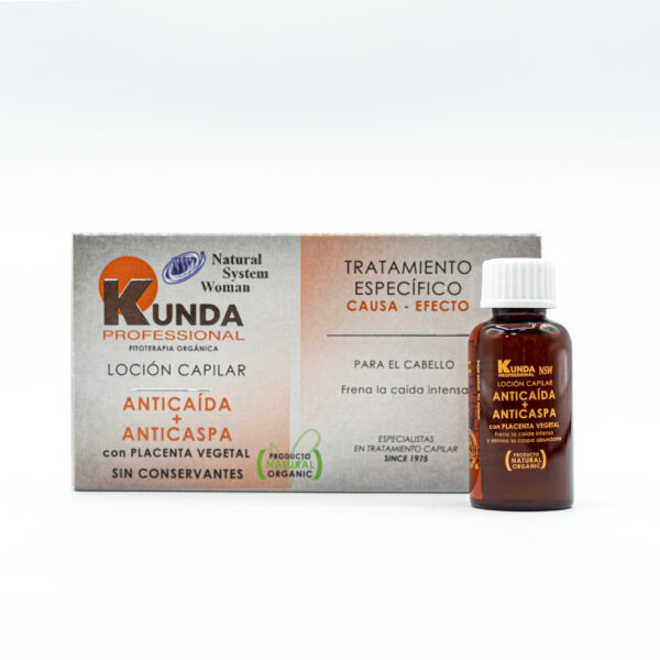 Loción Capilar Anticaída + Anticaspa con Placenta vegetal 125mL | Pack 4uds x 25mL - Imagen 4