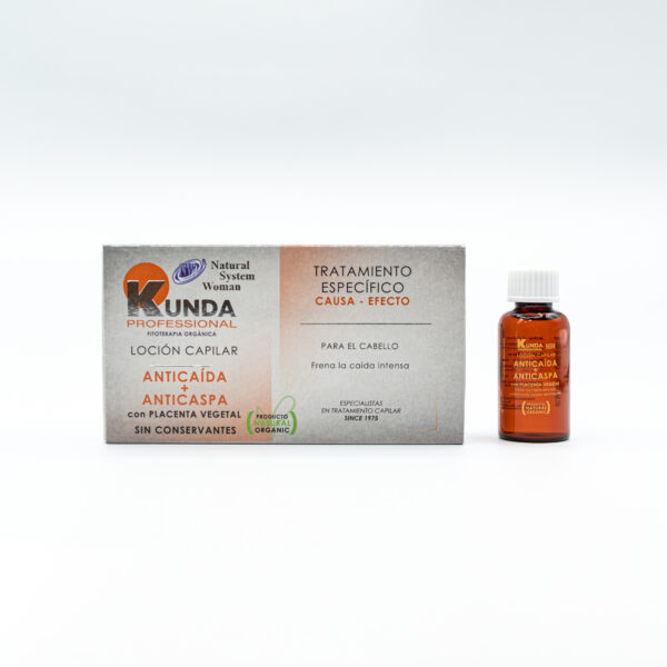 Loción Capilar Anticaída + Anticaspa con Placenta vegetal 125mL | Pack 4uds x 25mL - Imagen 3